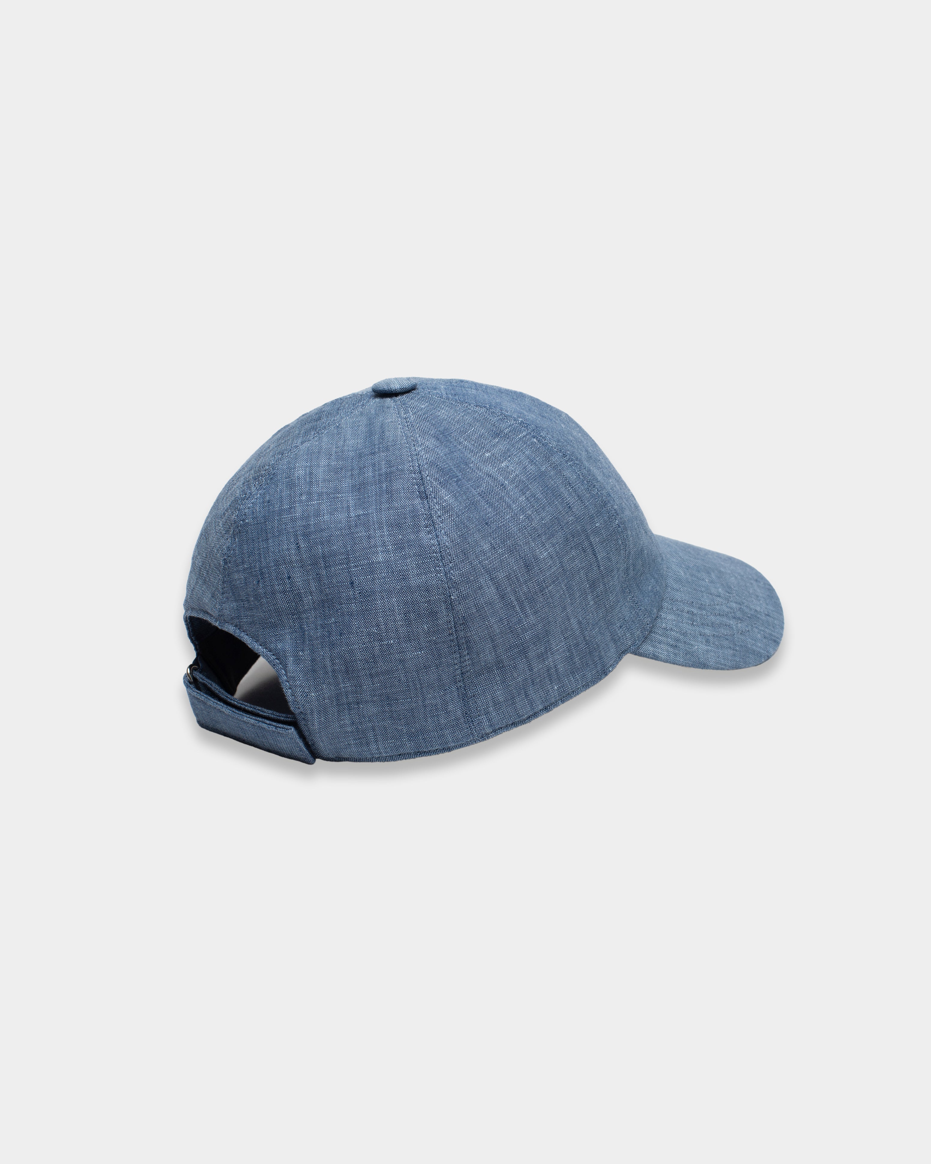Blue Linen Baseball Cap