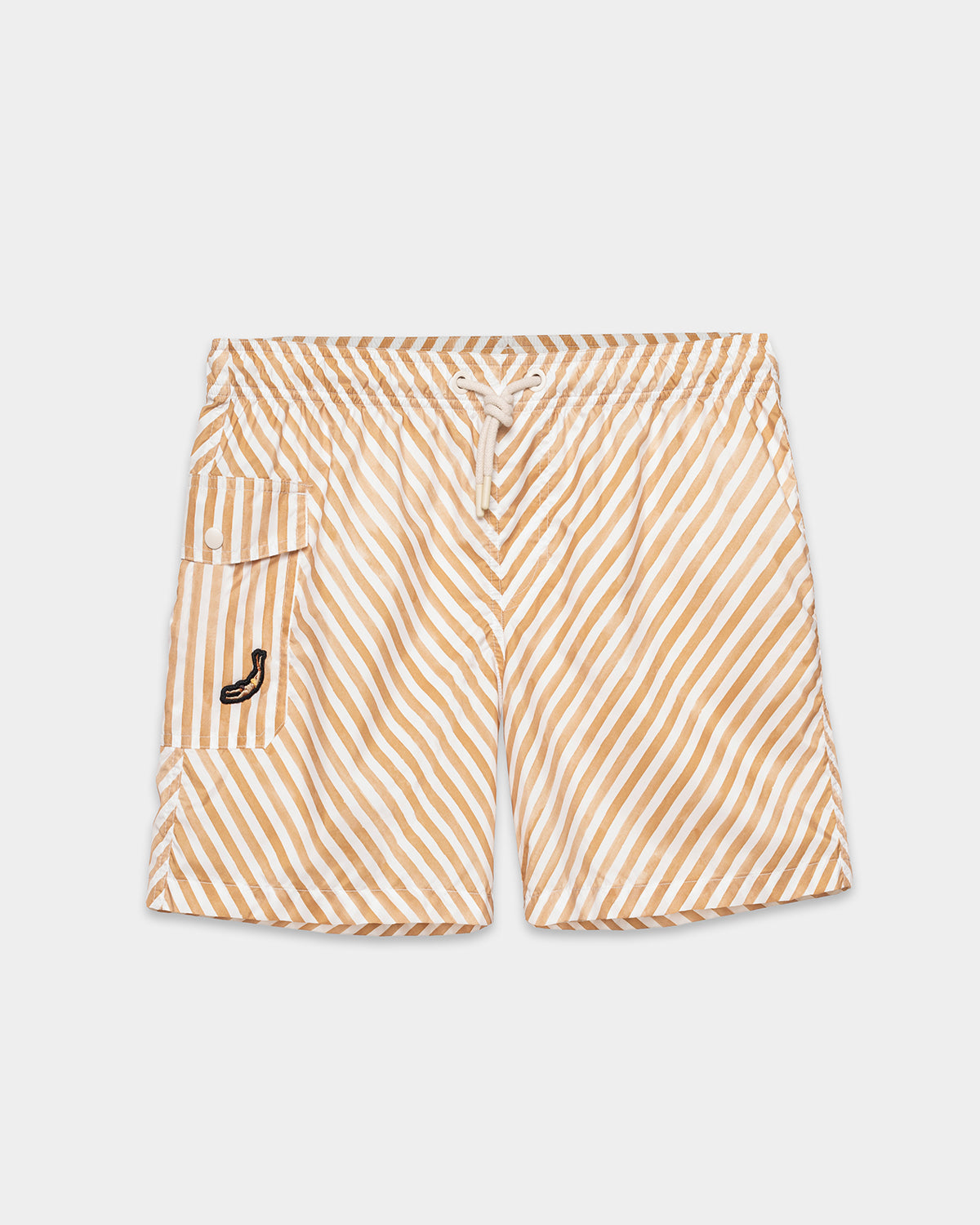 Brown Wave Swim Shorts