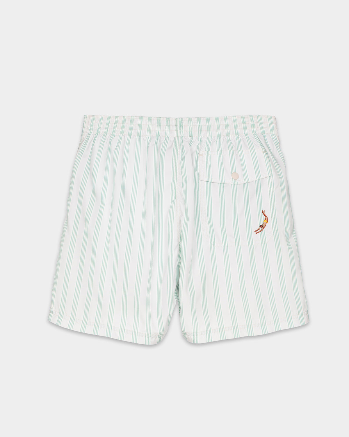 Green Stripes Swim Shorts
