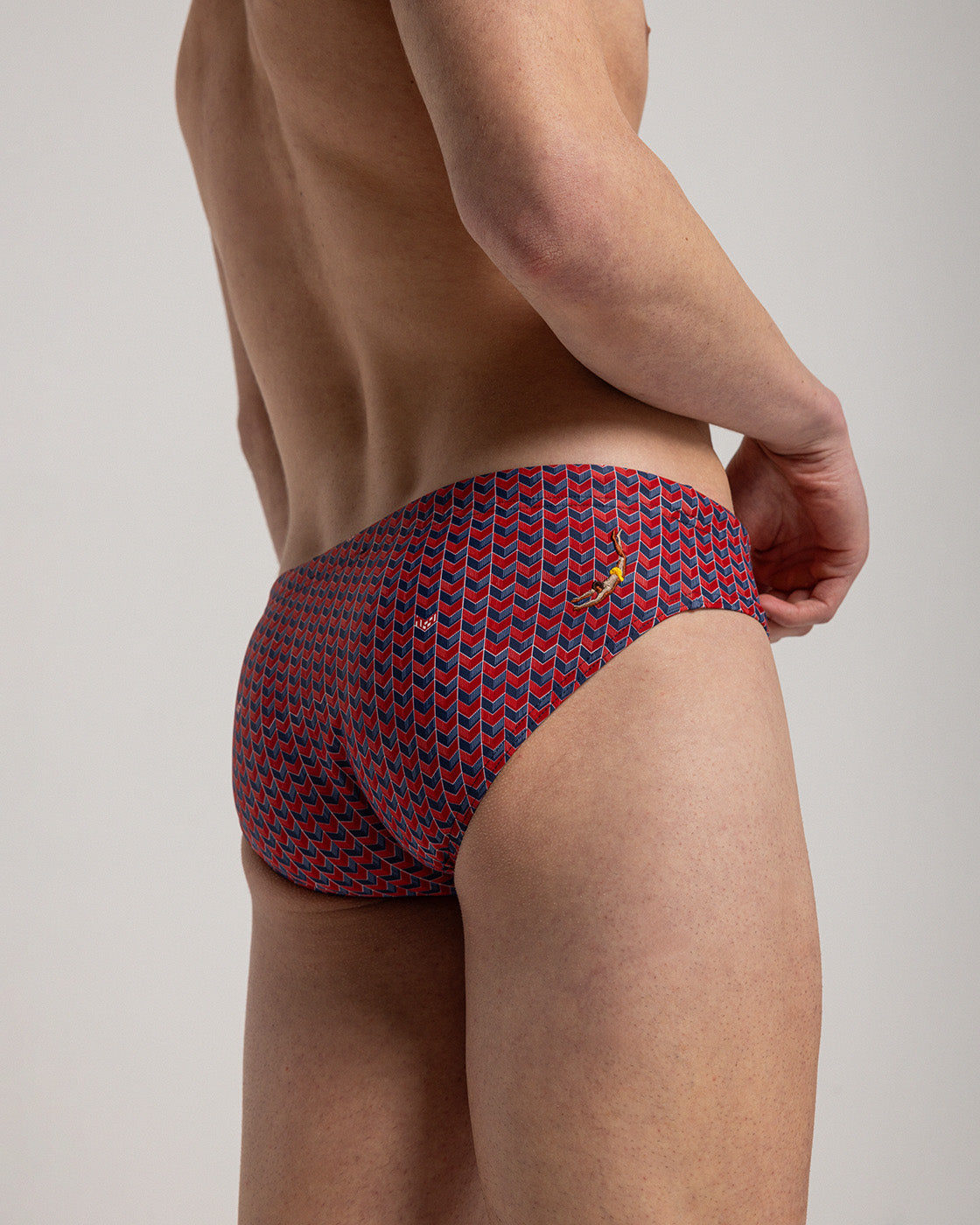 Red Grains Swim Brief