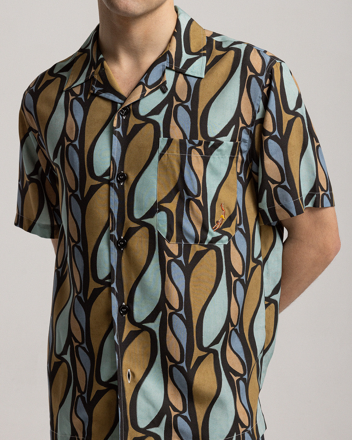 Brown Pesci Short Sleeve Shirt