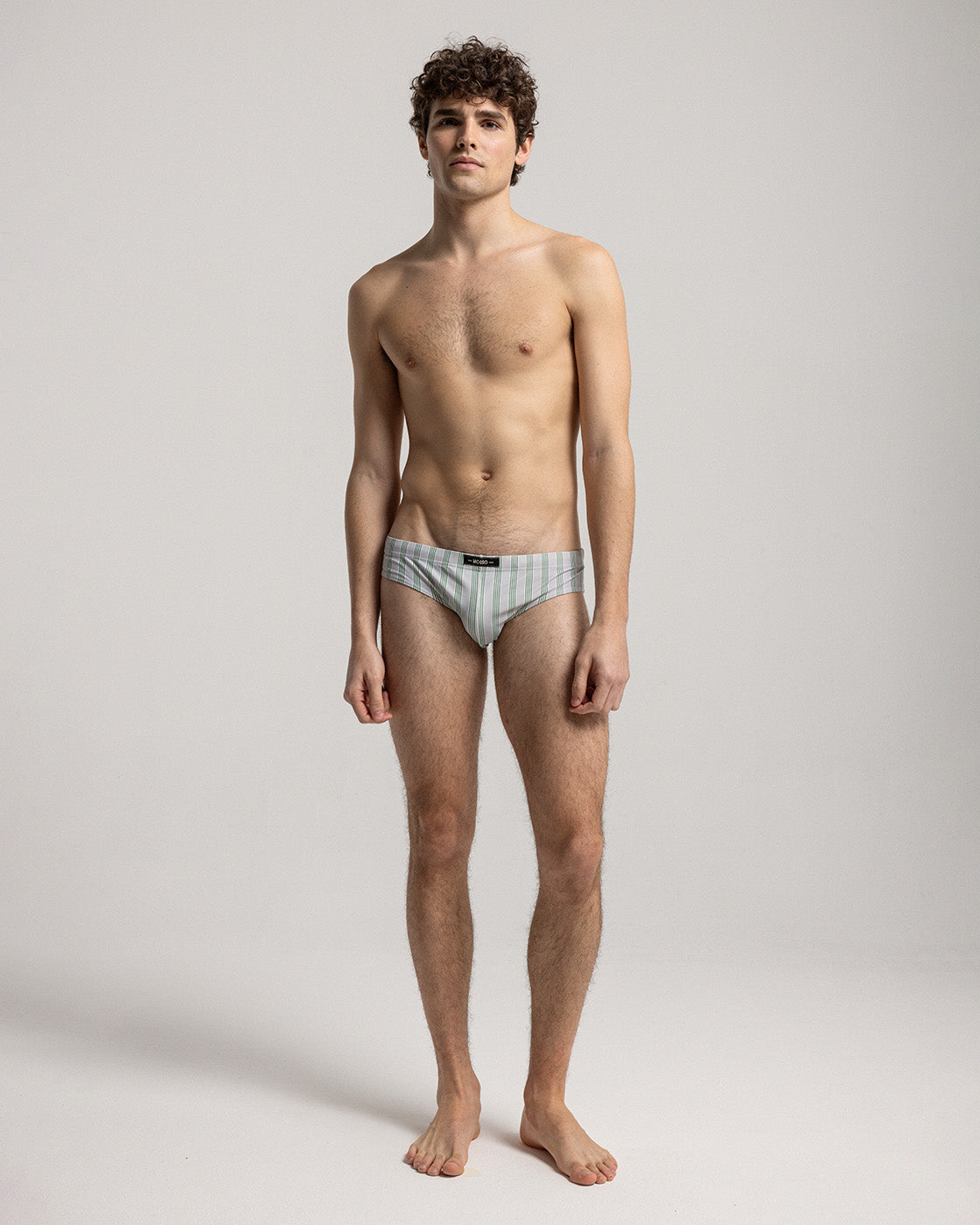Green Stripes Swim Brief