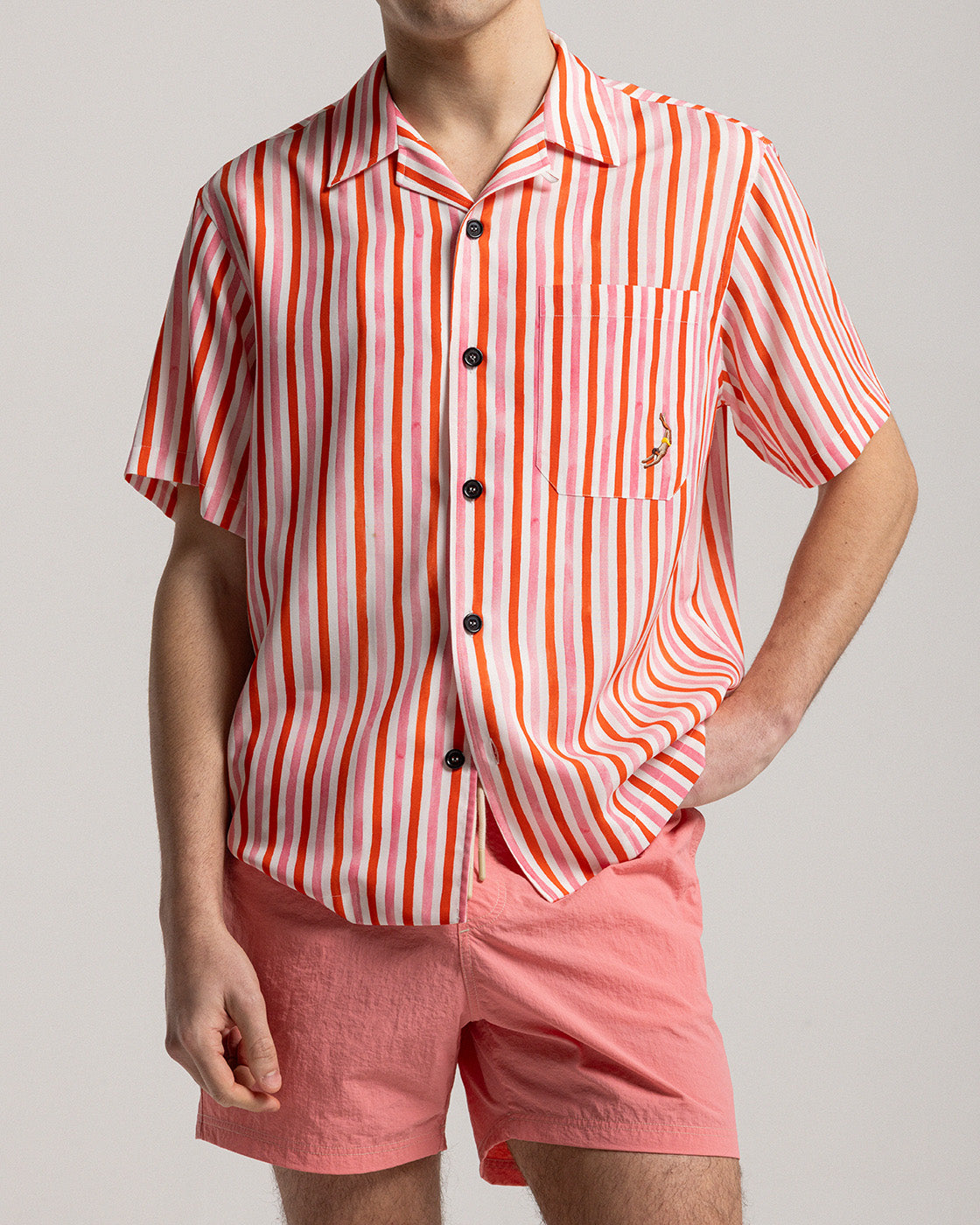 Multicolor Wave Short Sleeve Shirt