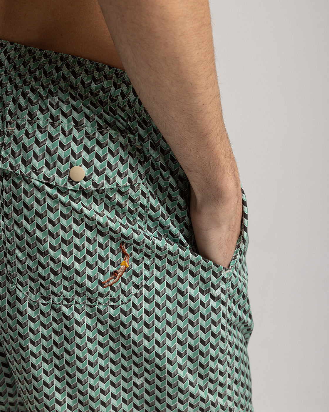 Sage Grains Swim Shorts