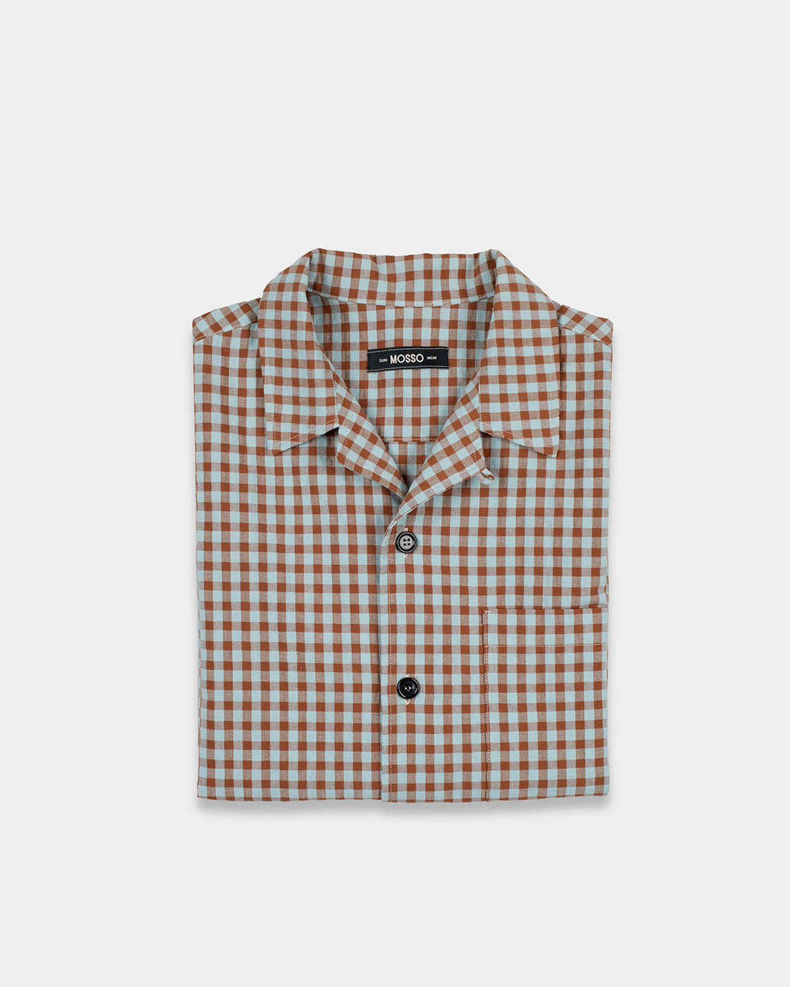 Brown Vichy Seersucker Shirt