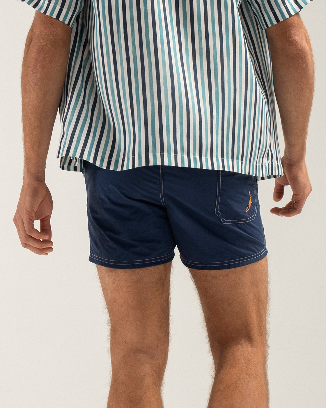 Blueberry Short-Length Swim Shorts
