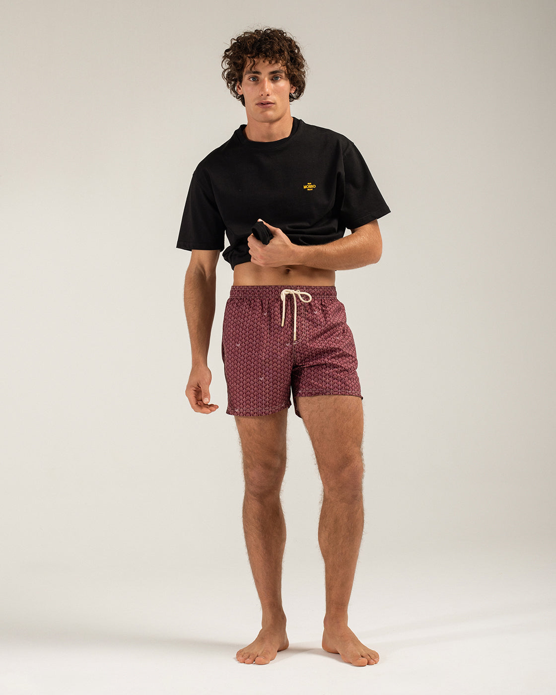 Bordeaux Grains Swim Shorts