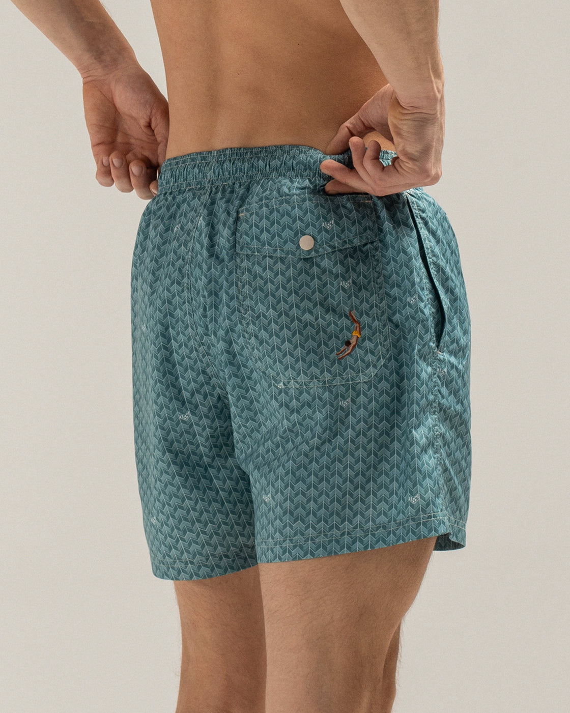 Drift Blue Grains Swim Shorts