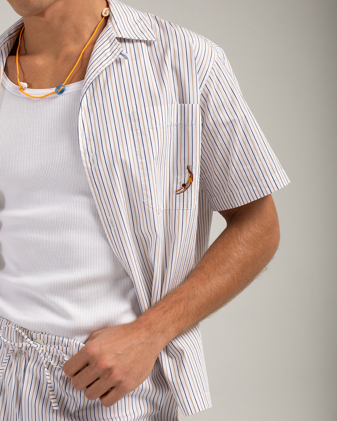 Fine Stripe Short Sleeve Shirt