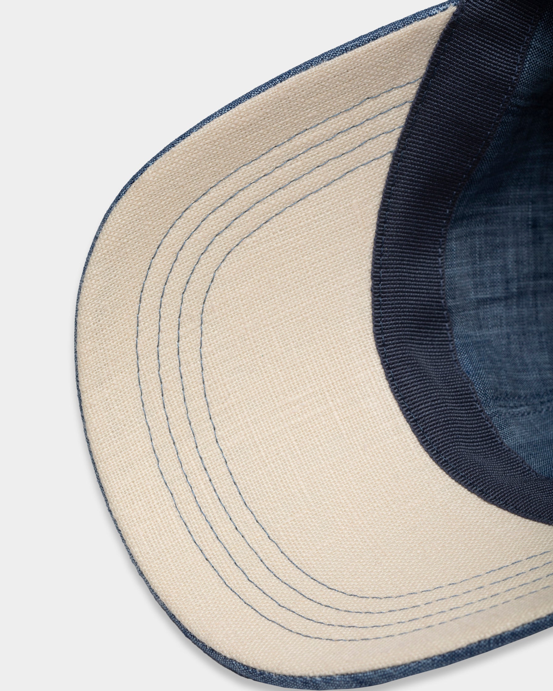Blue Linen Baseball Cap