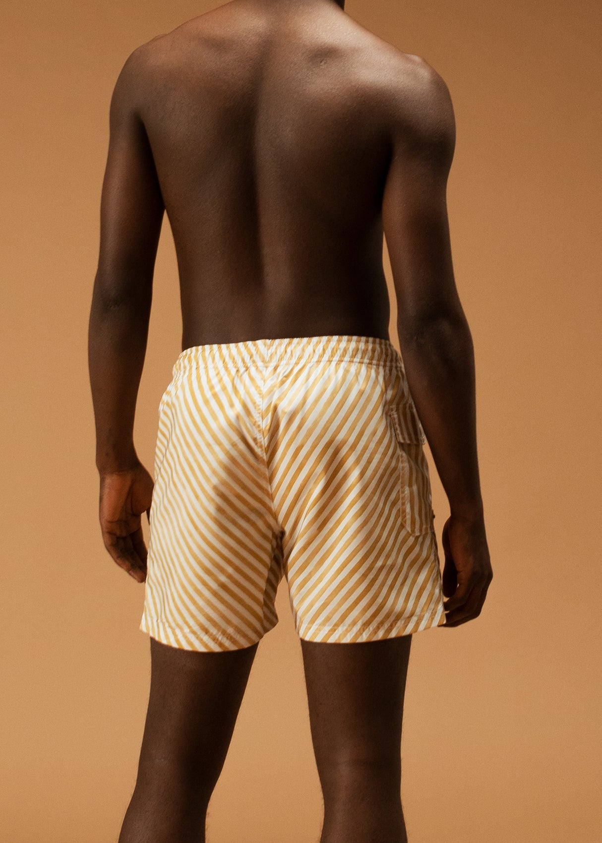 Brown Wave Swim Shorts