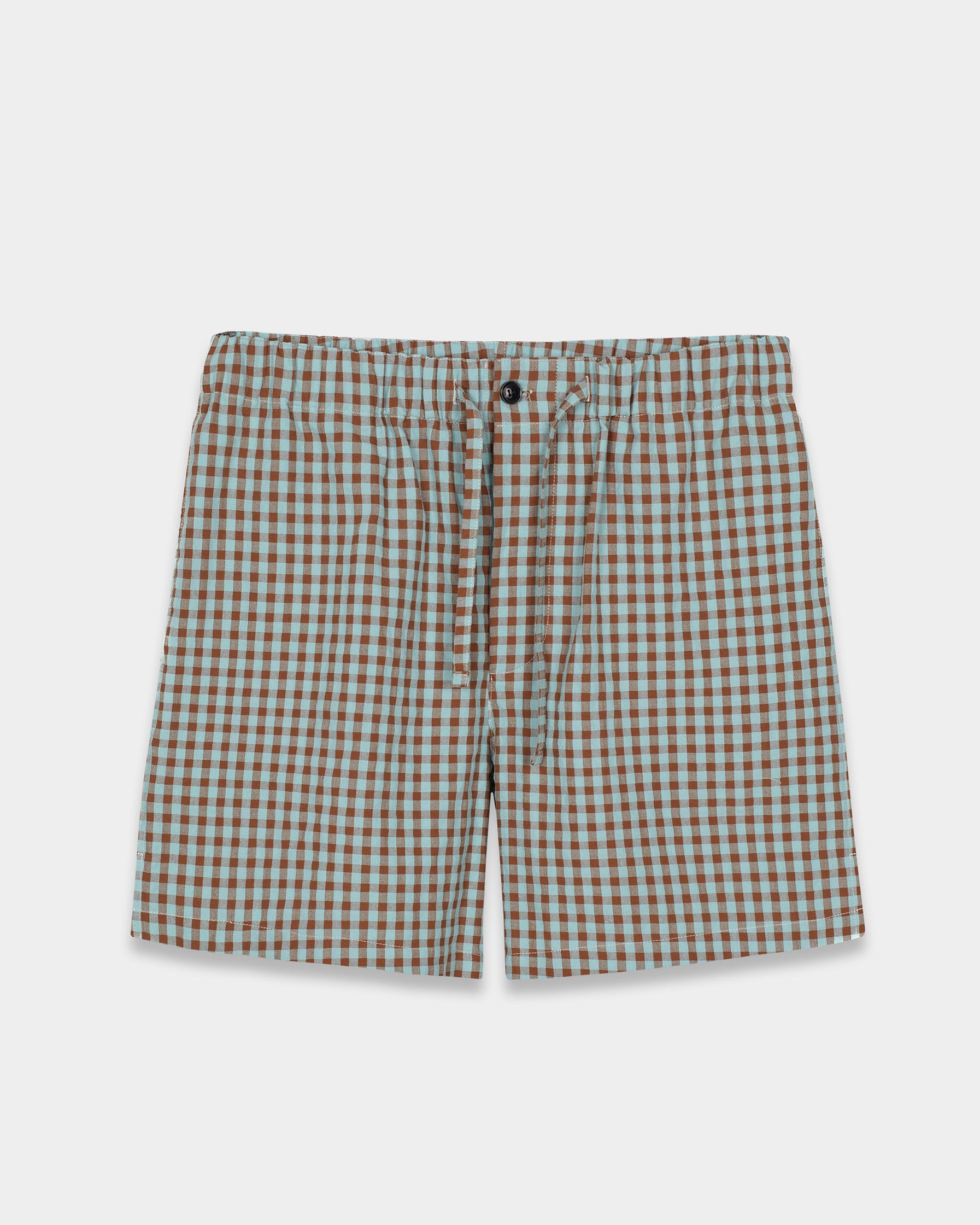 Brown Vicky Seersucker Shorts
