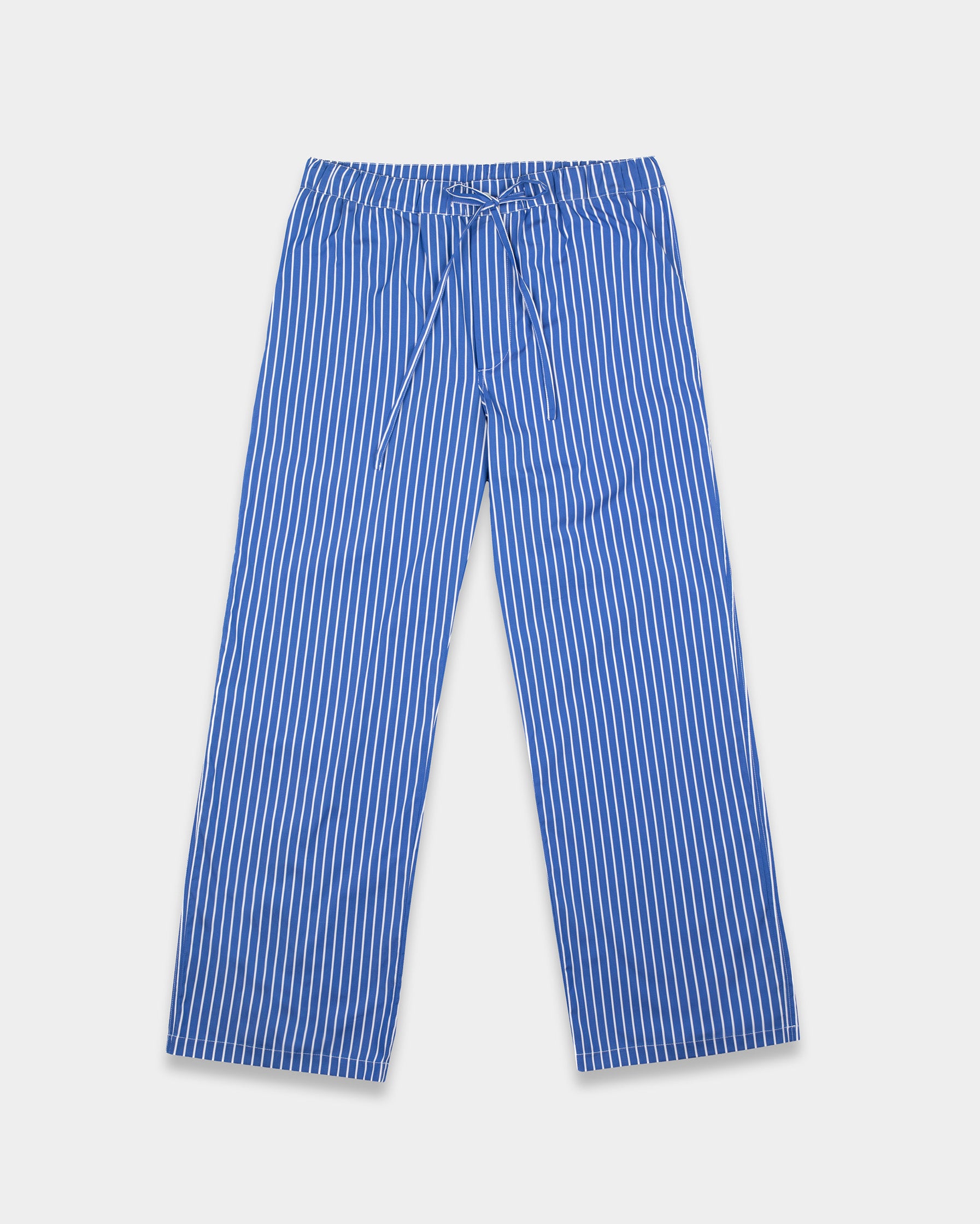 Blue Striped Cotton Trousers