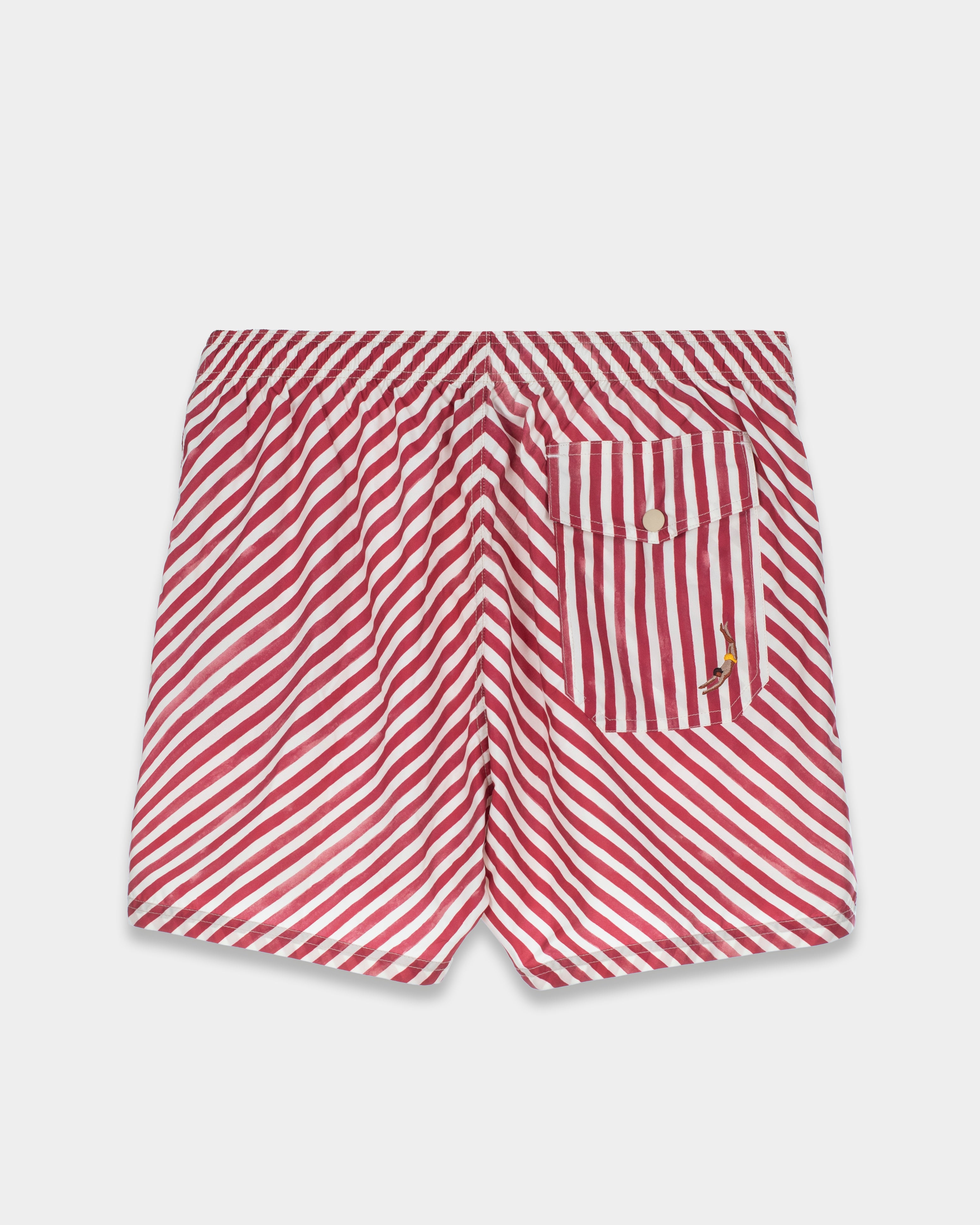 Red Wave Swim Shorts