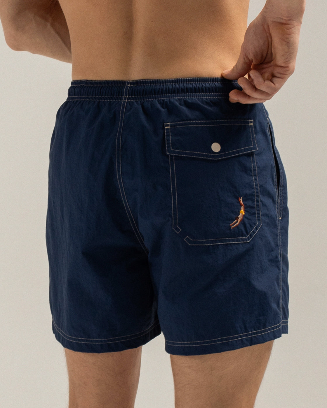 Blue Panel Swim Shorts