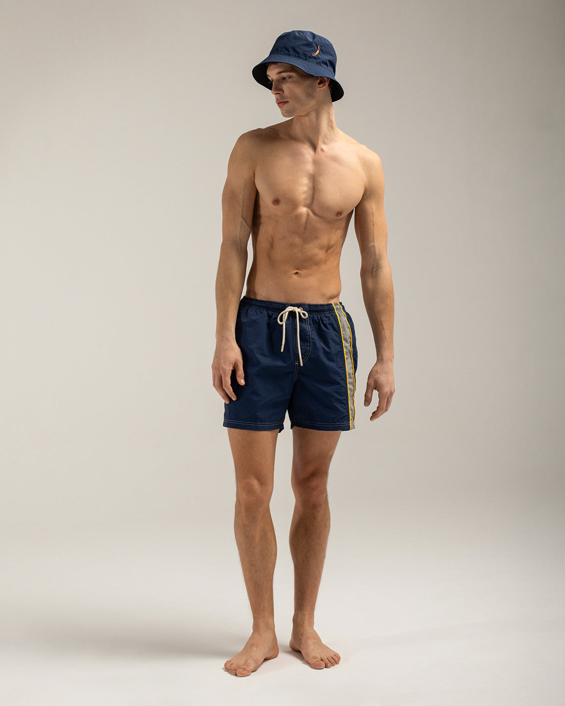 Blue Panel Swim Shorts