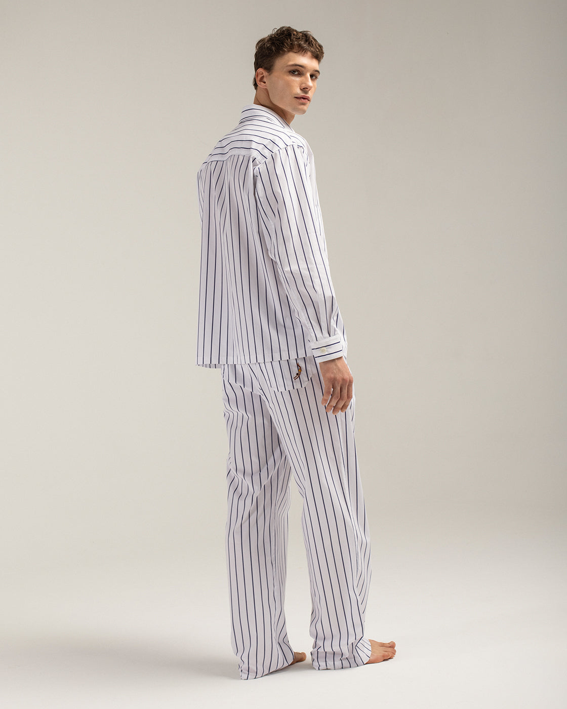 Blue Sun Stripes Cotton Shirt