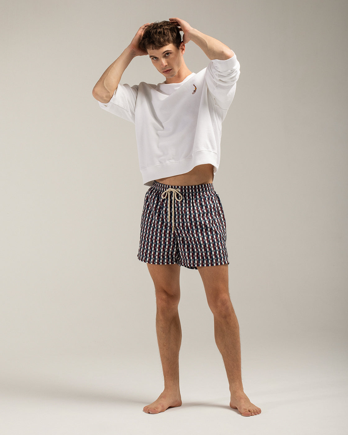 Bordeaux Intreccio Swim Shorts