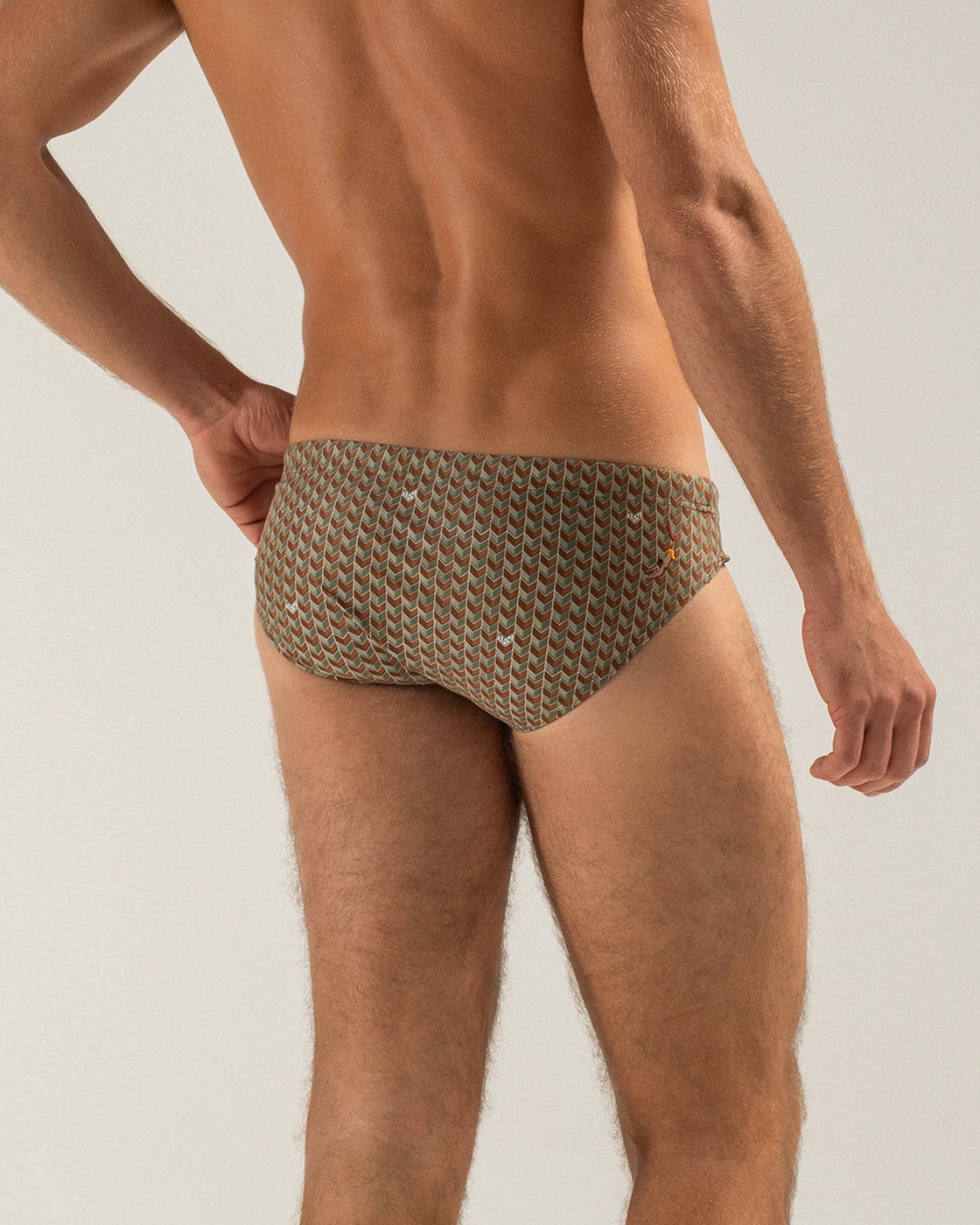 Brown Grains Swim Brief
