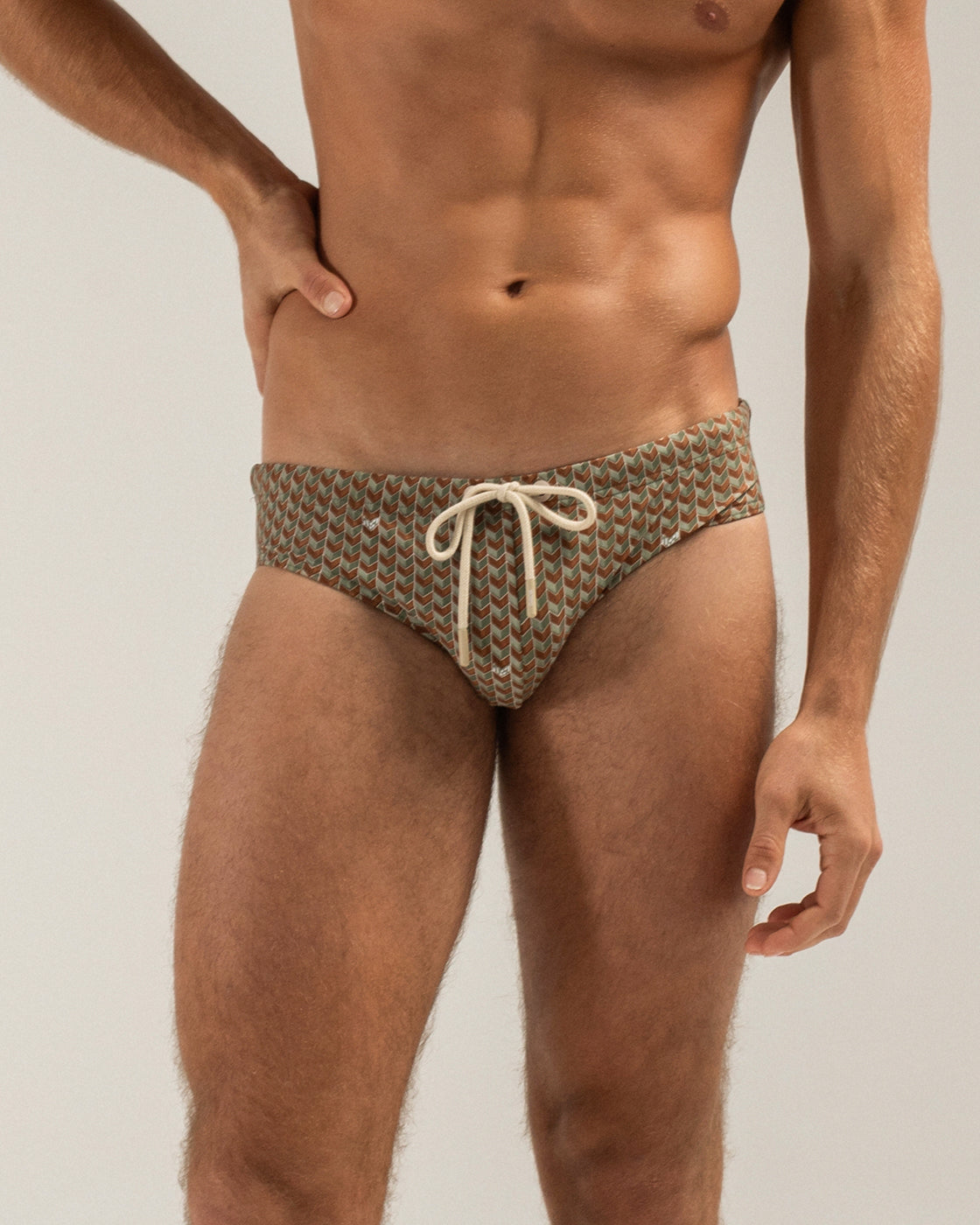 Brown Grains Swim Brief