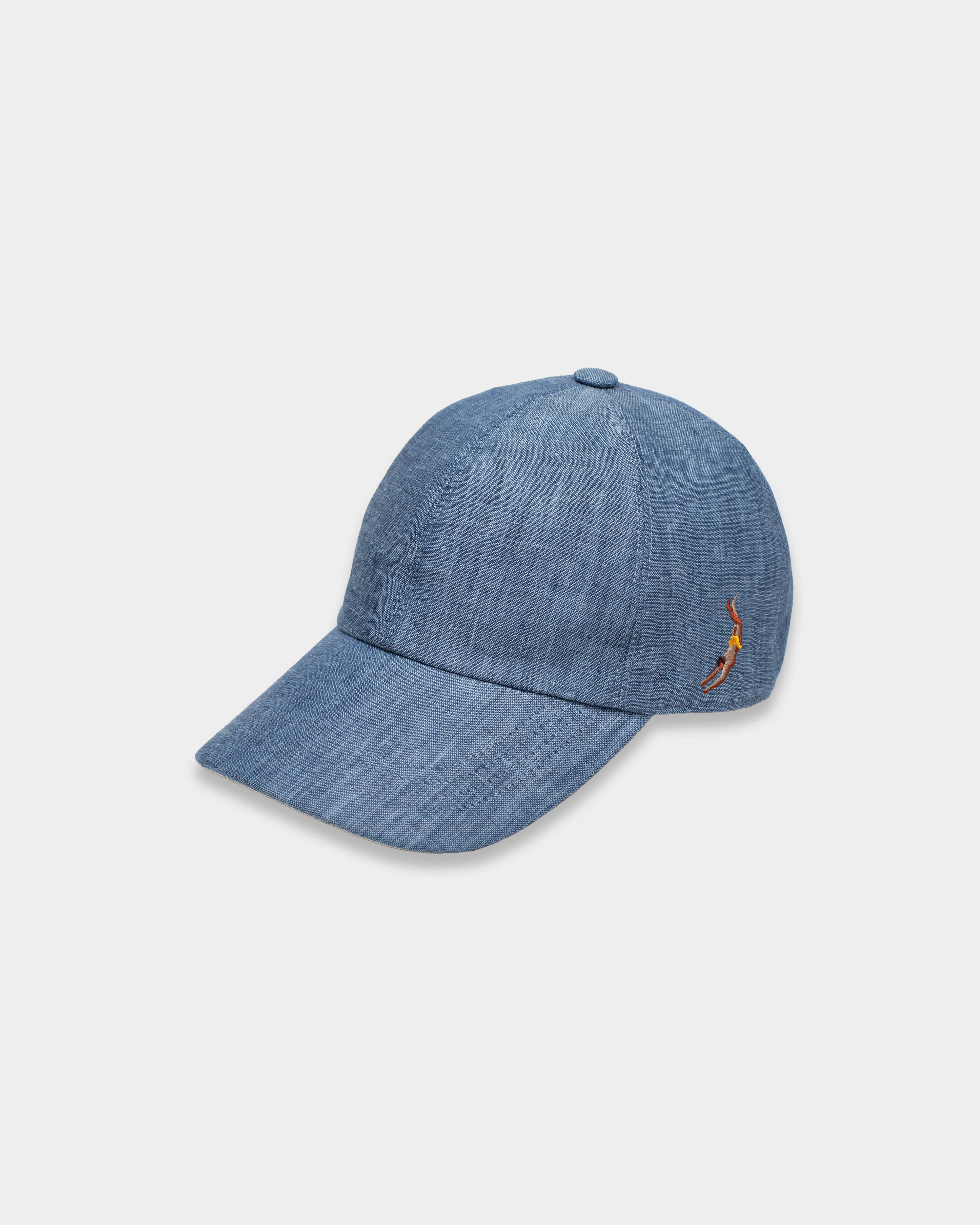 Blue Linen Baseball Cap