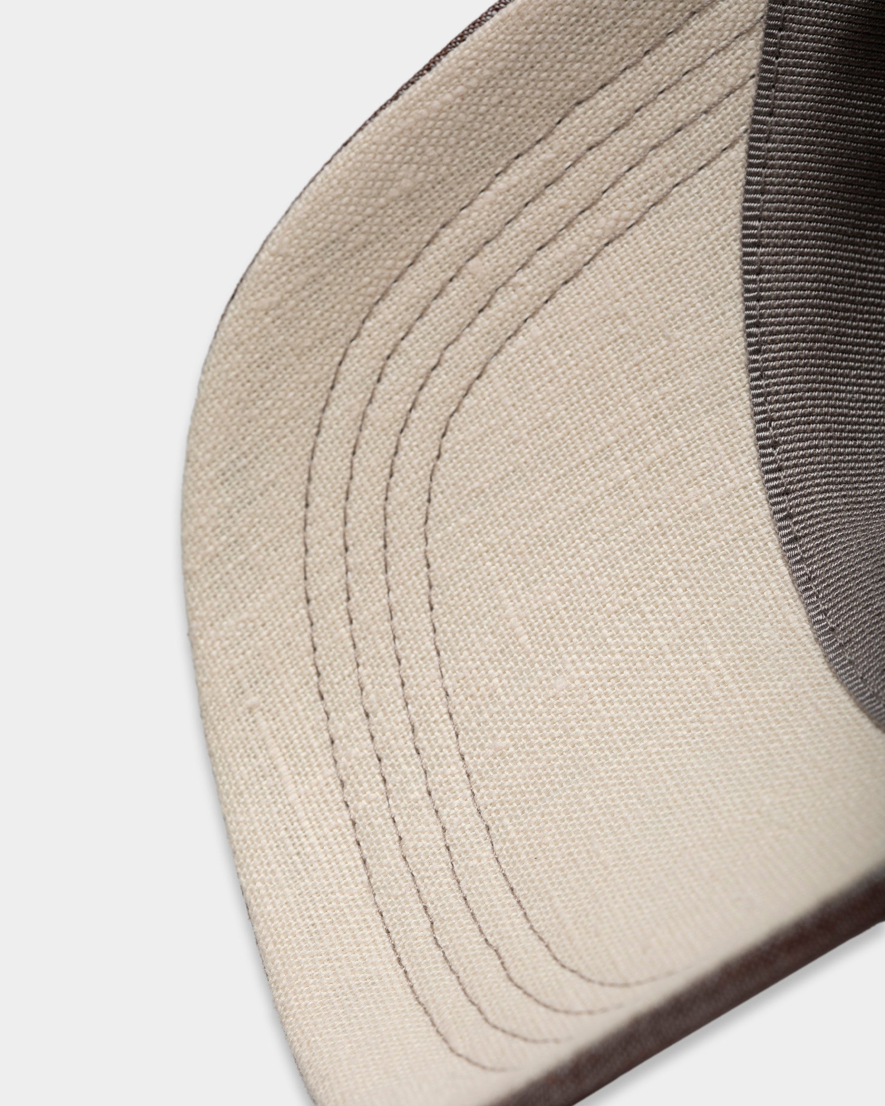Brown Linen Baseball Cap