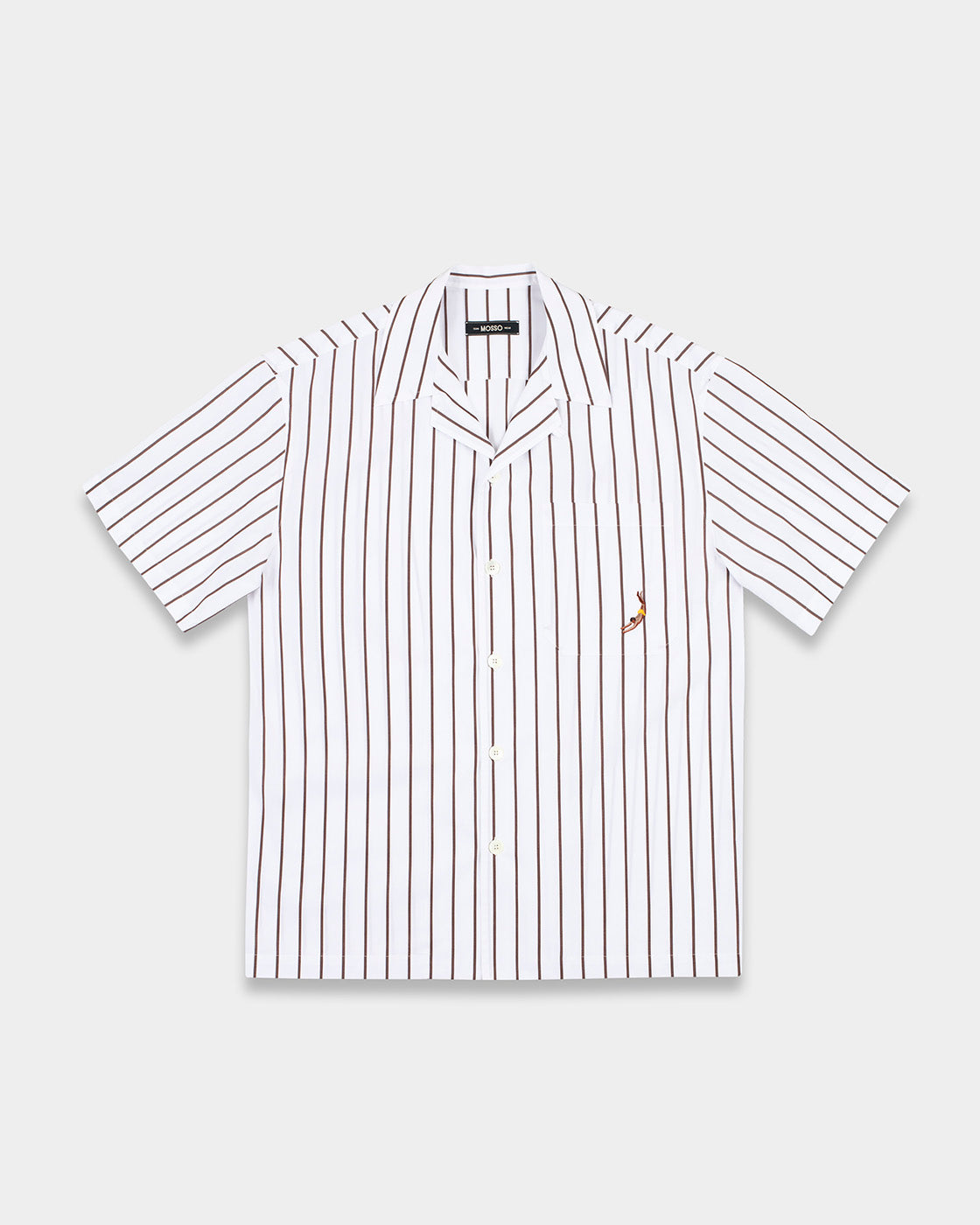 Brown Sun Stripes Short Sleeve Shirt