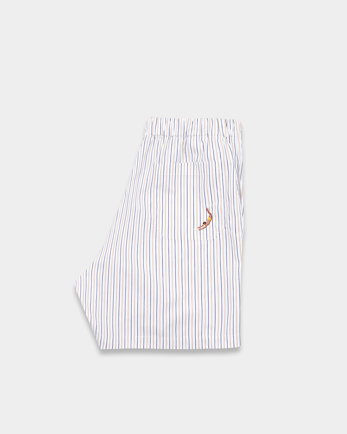 Fine Stripe Cotton Shorts