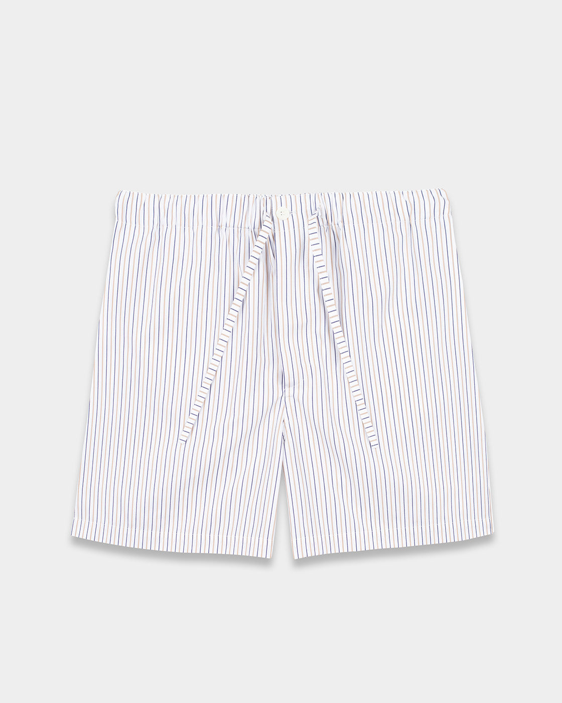 Fine Stripe Cotton Shorts
