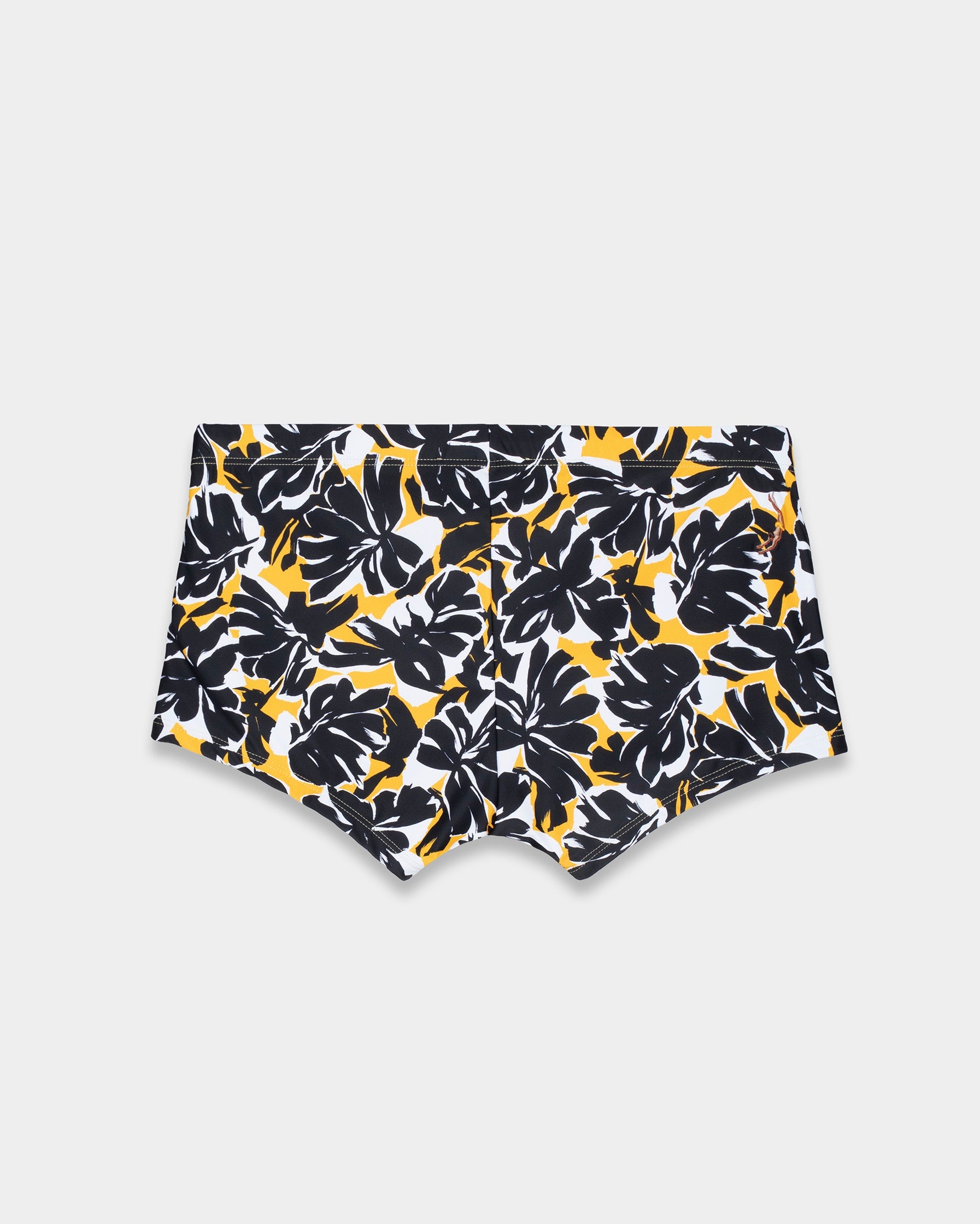 Black Foliage Box Swim Brief