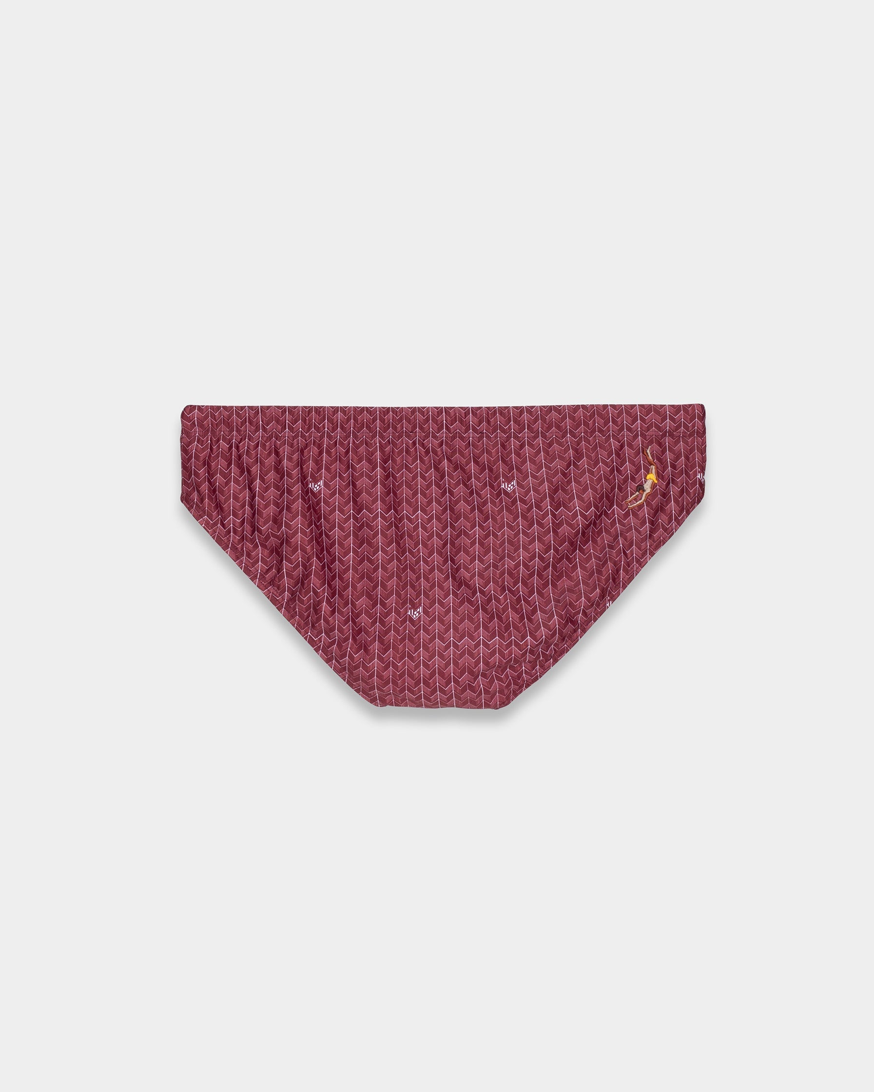 Bordeaux Grains ECONYL® Swim Brief | Sustainable Men's Swimwear