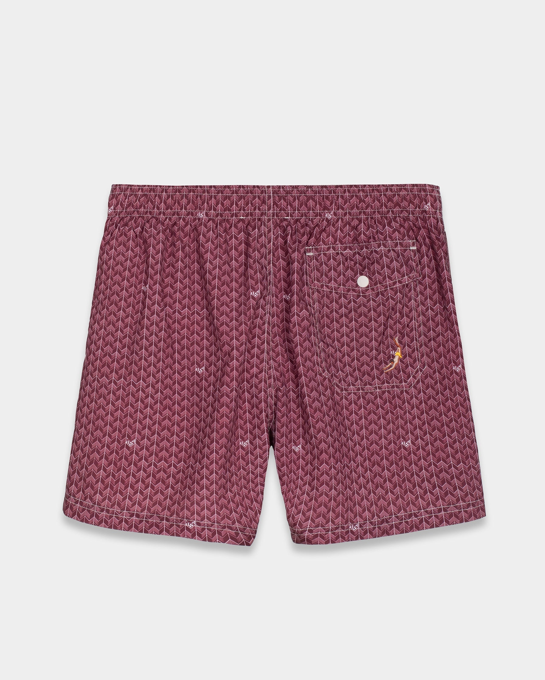 Bordeaux Grains Swim Shorts | Sustainable Men's Swimwear
