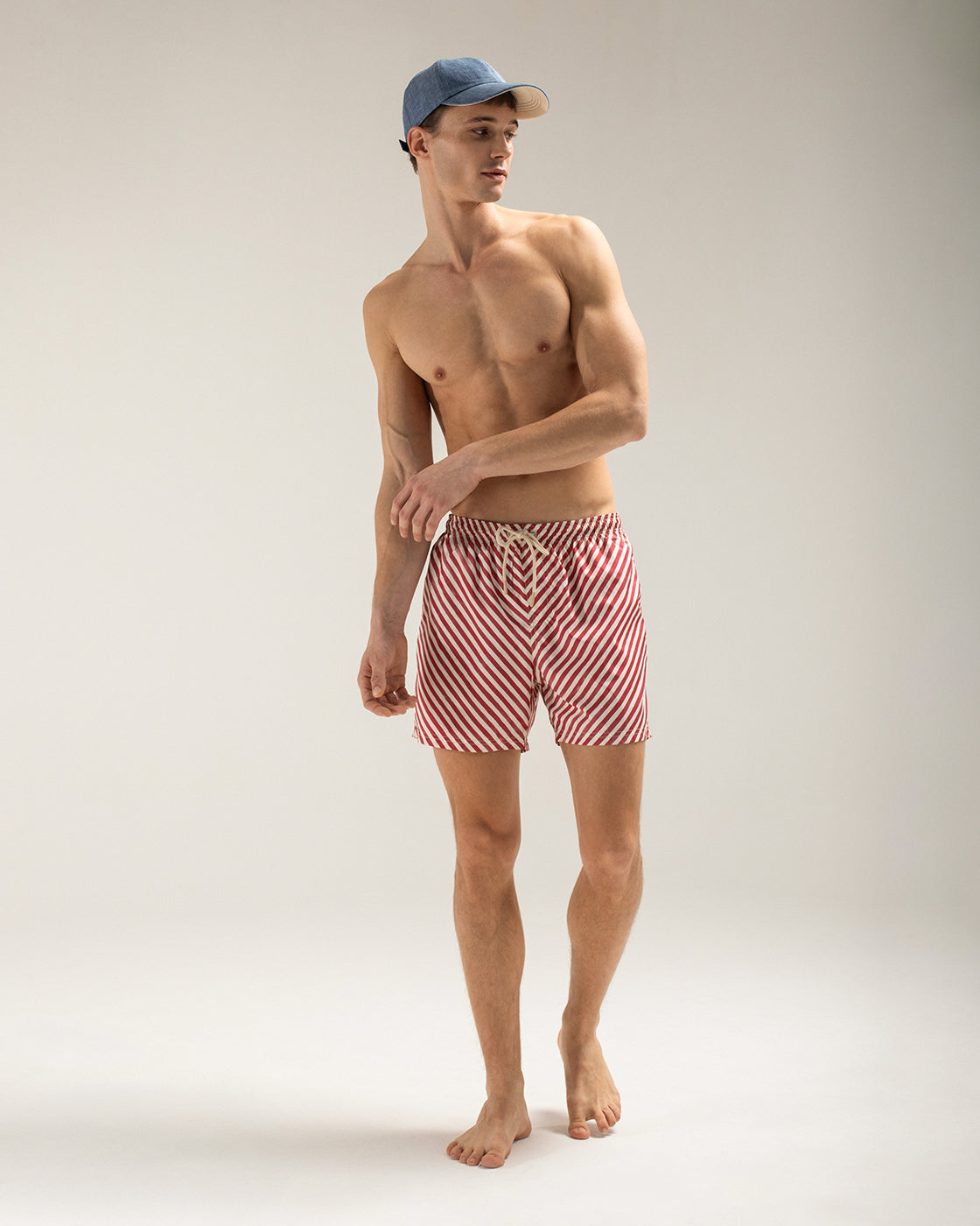 Red Wave Swim Shorts